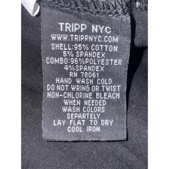 Tripp NYC Y2K Black High Low Skirt Faux Leather Buckle Goth Punk Grunge Emo Sz M - Picture 9 of 9